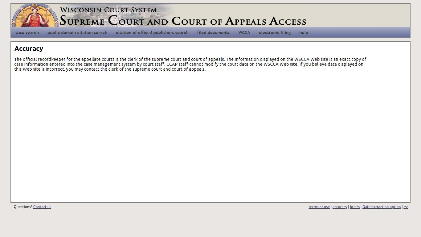 Wisconsin Supreme Court and Court of Appeals Case Access